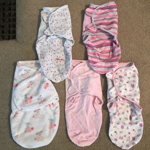 Baby girl Velcro swaddles